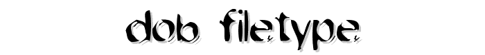 dob  Filetype font